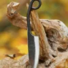 Geschmiedetes Messer, Sheepfoot Klinge, Lederscheide