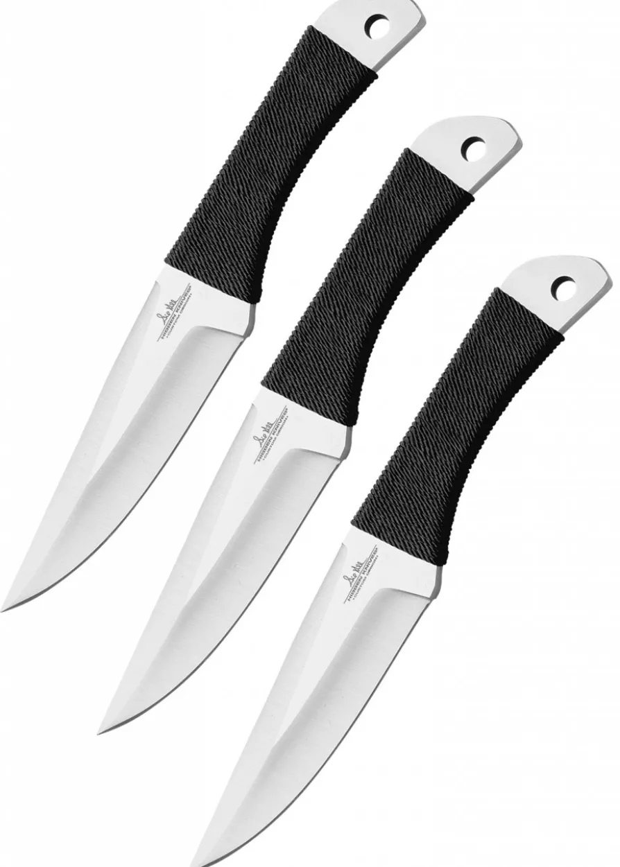 Gil Hibben - 3er Wurfmesser-Set mit Kordelgriff, groß