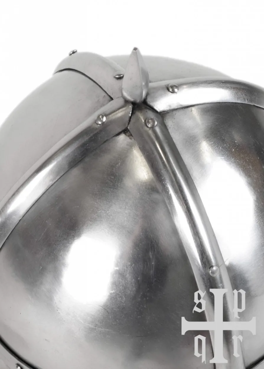 Gjermundbu-Helm, Wikinger Brillenhelm mit Kettenbrünne, 1,6 mm Stahl
