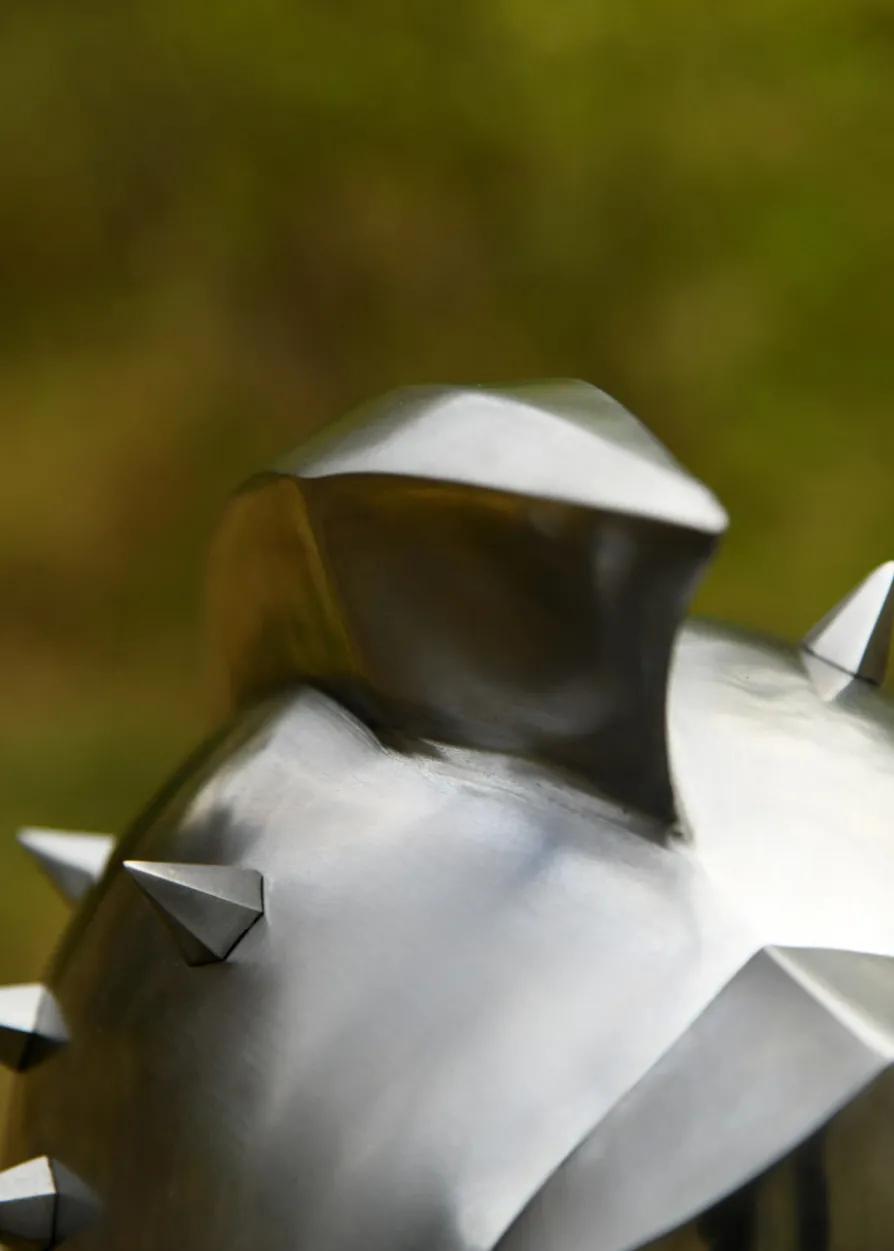 Gladiatorenhelm Maximus mit Lederinlay mit Dornen
