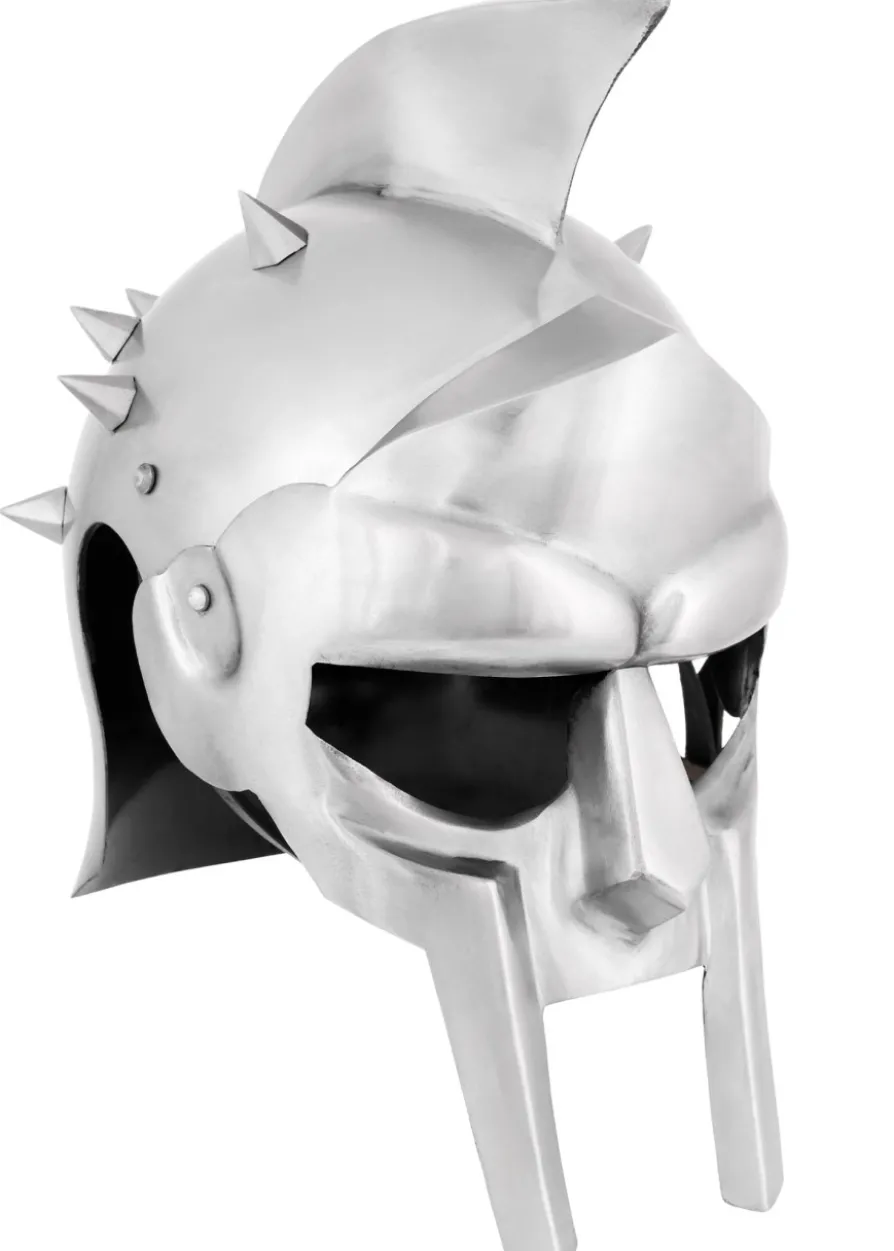Gladiatorenhelm Maximus mit Lederinlay mit Dornen