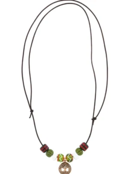 Glasperlenkette mit Yggdrasil-Anhänger