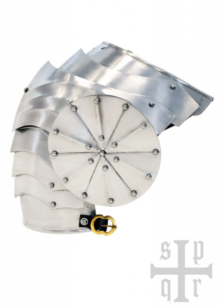 Gotische Achseln, Schulterschutz, 15. Jh., 1,5 mm Stahl, Paar
