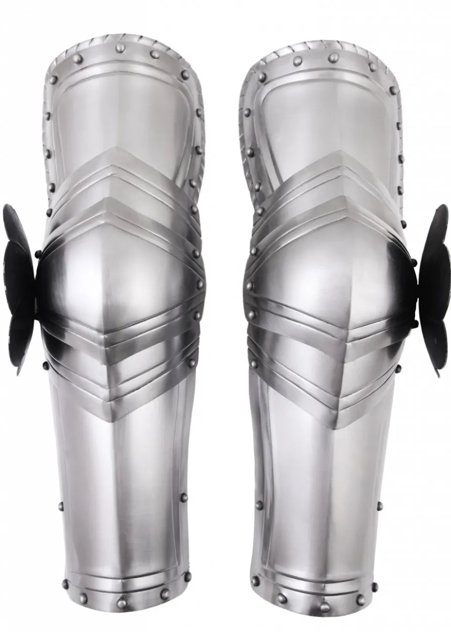 Gotische Armschützer, Paar, 1,2 mm Stahl