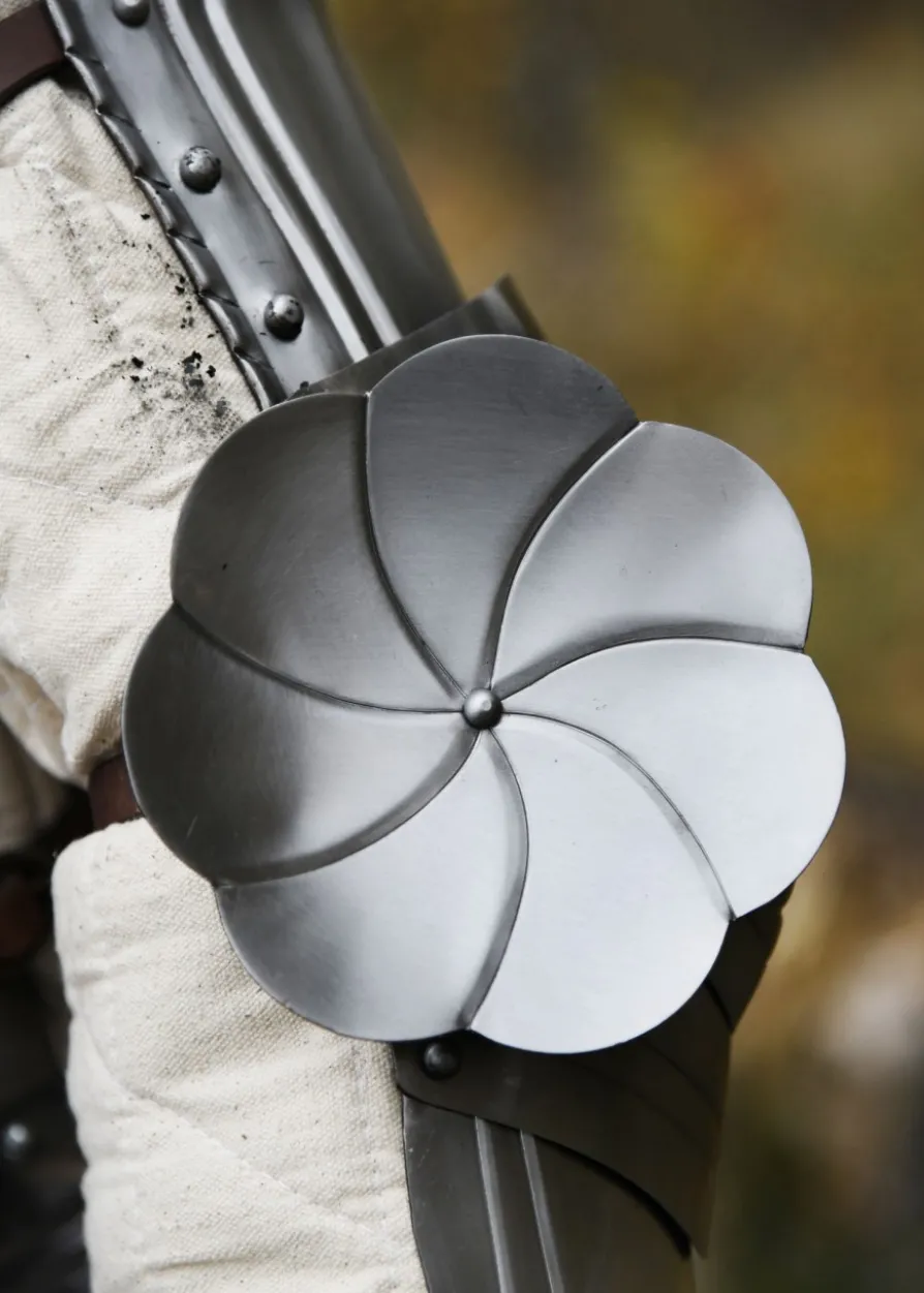 Gotische Armschützer, Paar, 1,2 mm Stahl