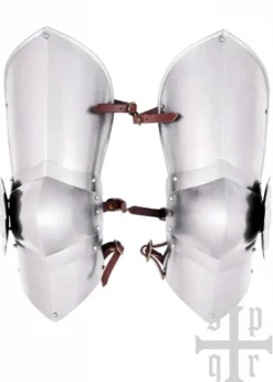Gotischer Knie- und Oberschenkelschutz, 1,6 mm Stahl, Paar