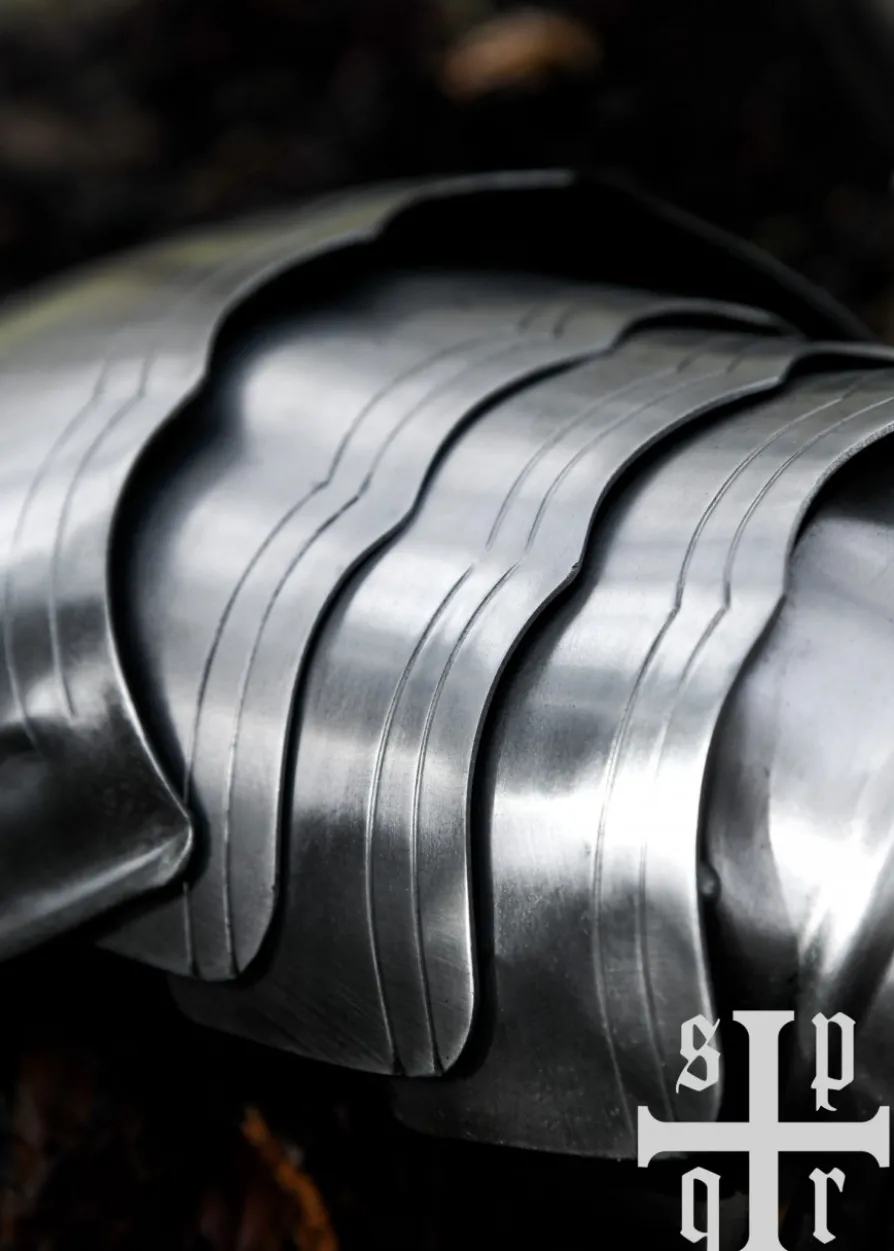 Gotisches Armzeug, 16. Jh., 1,6 mm Stahl, Paar
