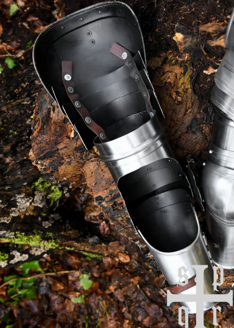 Gotisches Armzeug, 16. Jh., 1,6 mm Stahl, Paar