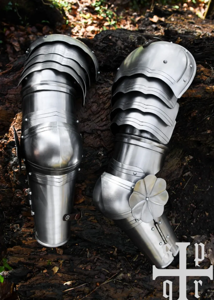 Gotisches Armzeug, 16. Jh., 1,6 mm Stahl, Paar