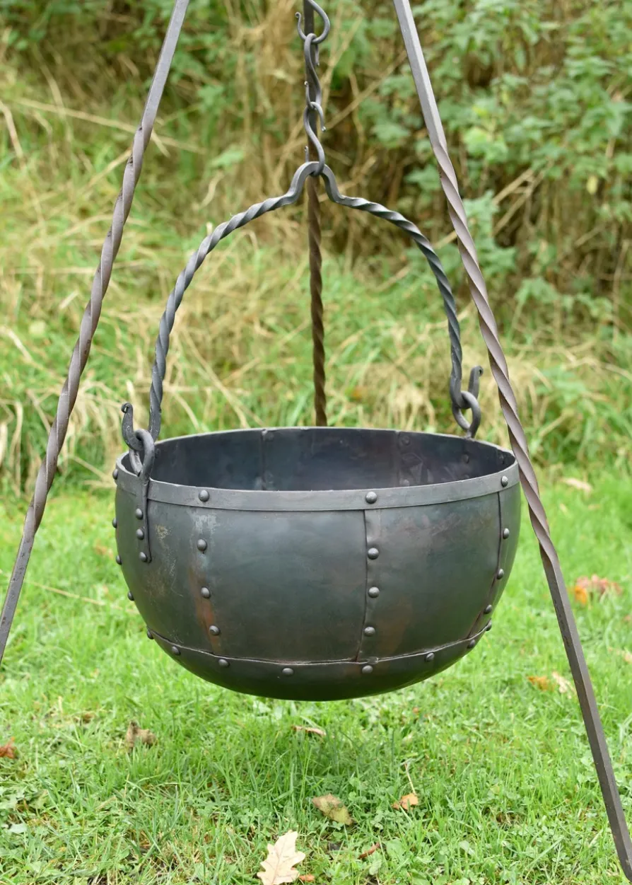 Großer vernieteter Lagertopf, ca. 21 Liter