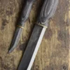 Großes Doppelmesser Lapinleuku, schwarz, Wood-Jewel