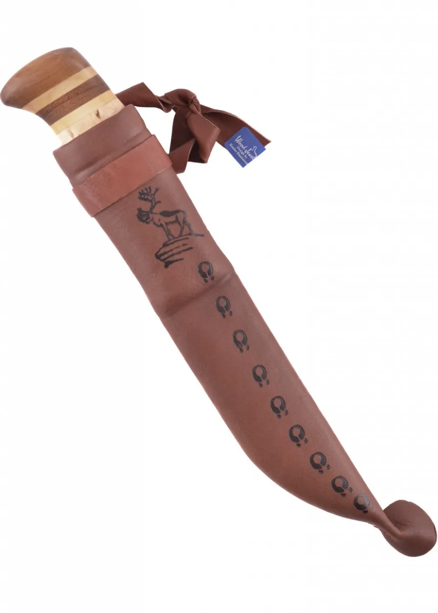 Großes Lappland-Messer Eräleuku, Wood-Jewel