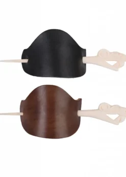 Große Wikinger-Haarspange aus Leder mit Knochennadel