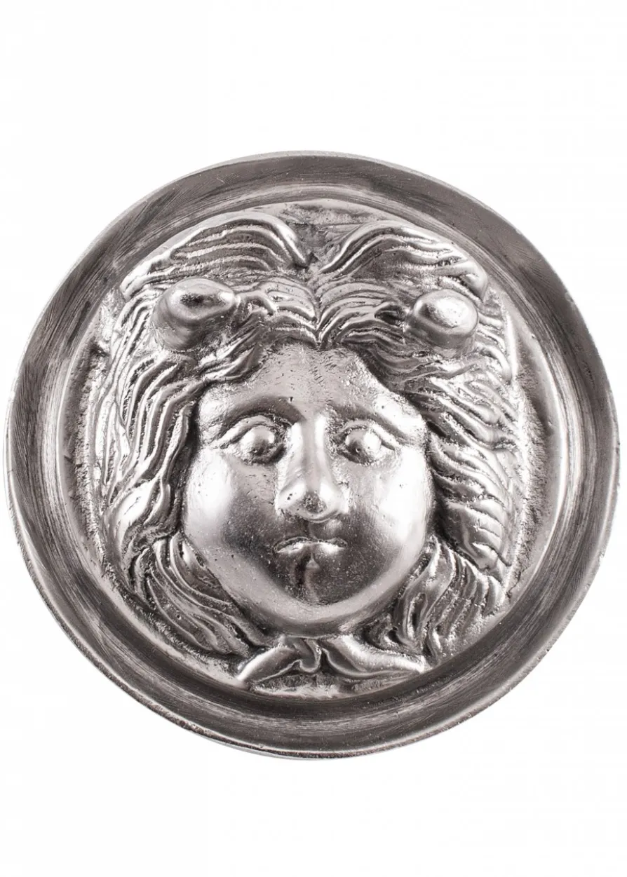 Grosse Römische Phalera, Gorgone Medusa, verzinntes Messing