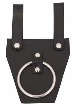 Gürtelhalter für Axt aus schwarzem Leder