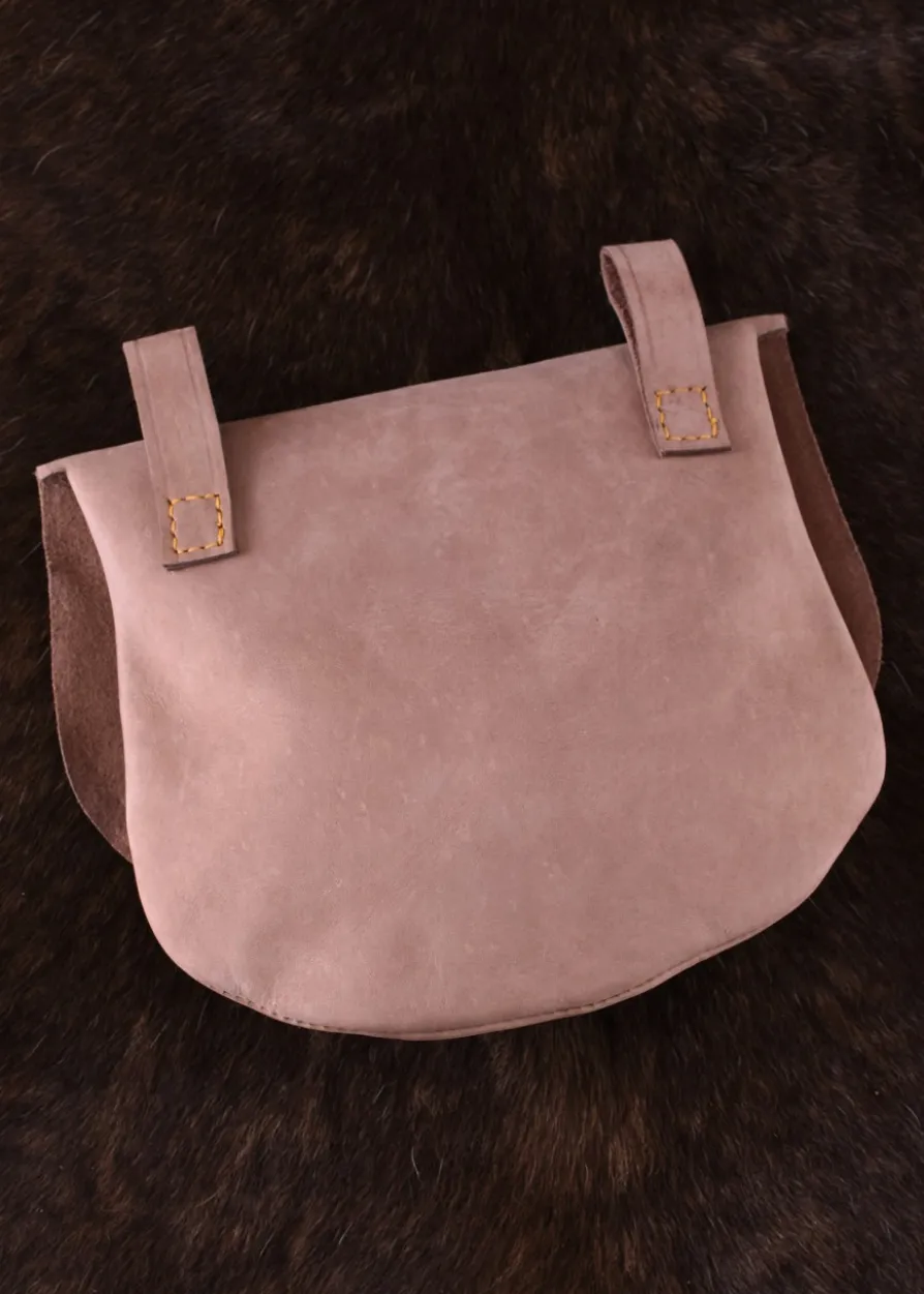 Gürteltasche aus Leder, halbrund