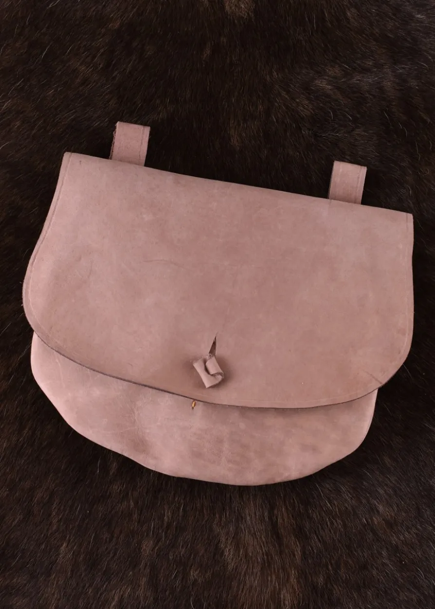 Gürteltasche aus Leder, halbrund