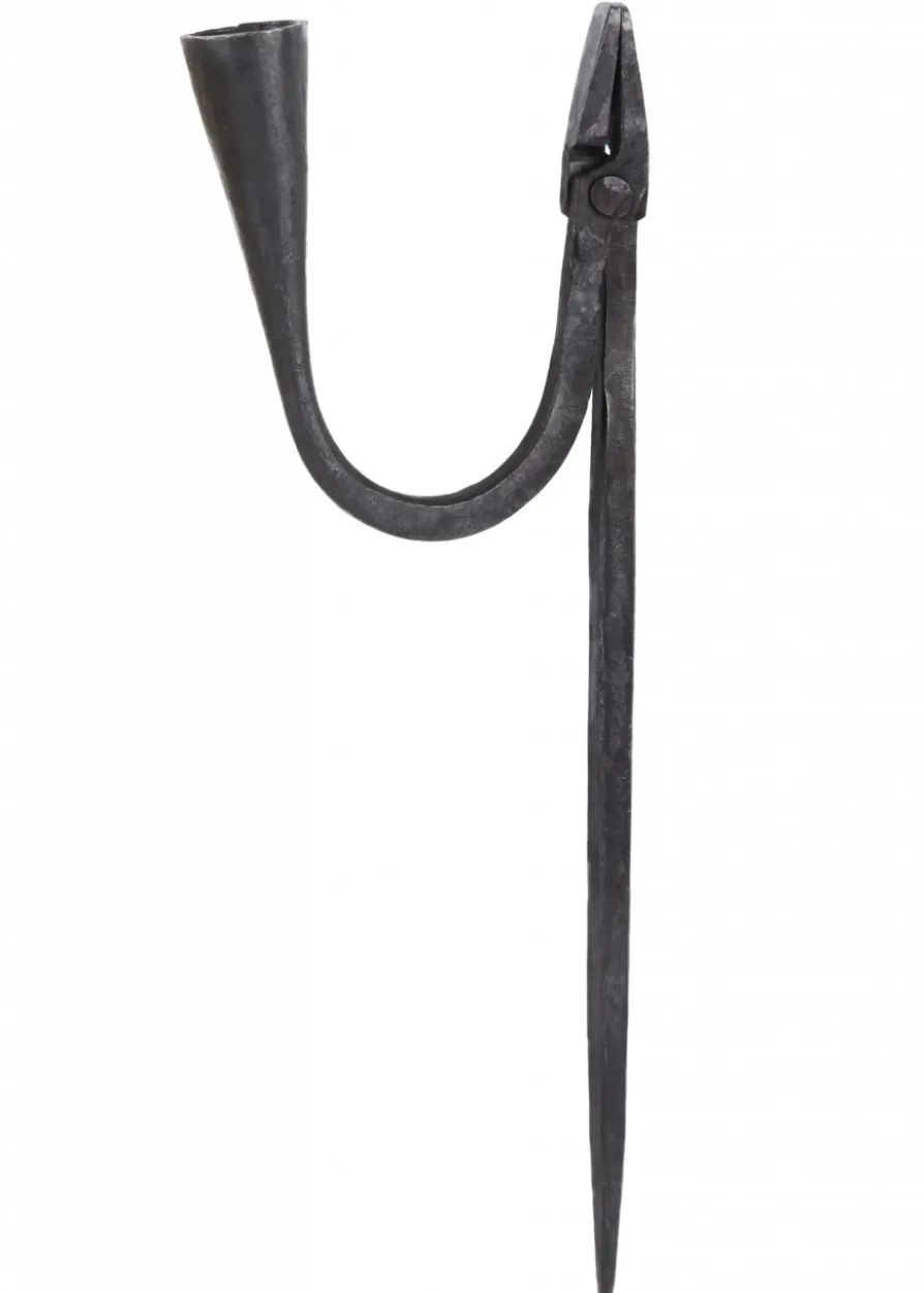 Handgeschmiedeter Kienspanhalter / Kerzenhalter zum Einschlagen