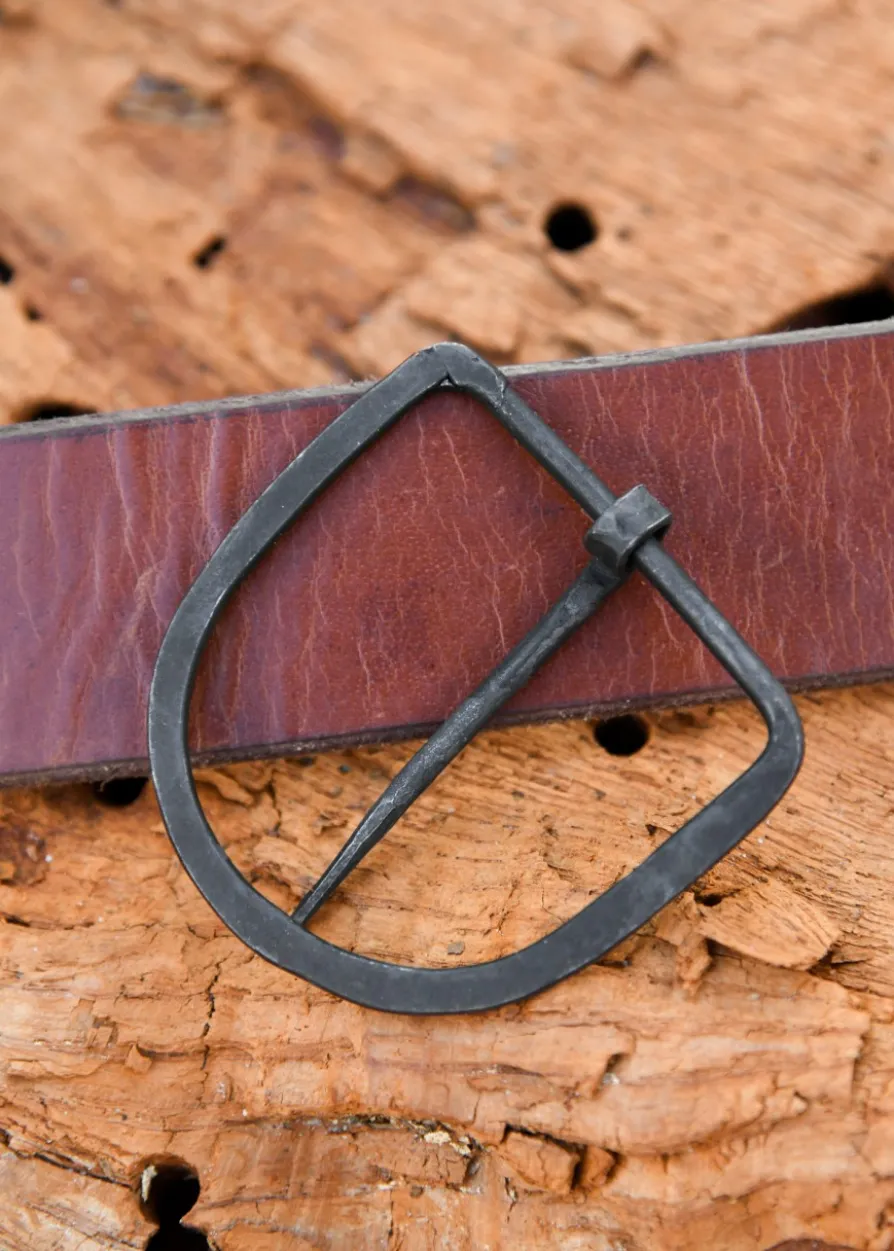 Handgeschmiedete Schnalle aus Stahl, für ca. 47 mm breite Gürtel