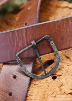 Handgeschmiedete Schnalle aus Stahl, für ca. 39 mm breite Gürtel