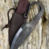 Handgeschmiedetes Wikingermesser mit Lederscheide