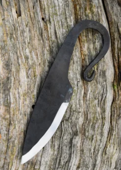 Handgeschmiedetes Wikingermesser mit Lederscheide