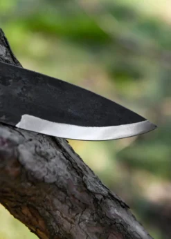 Handgeschmiedetes Wikingermesser mit Lederscheide