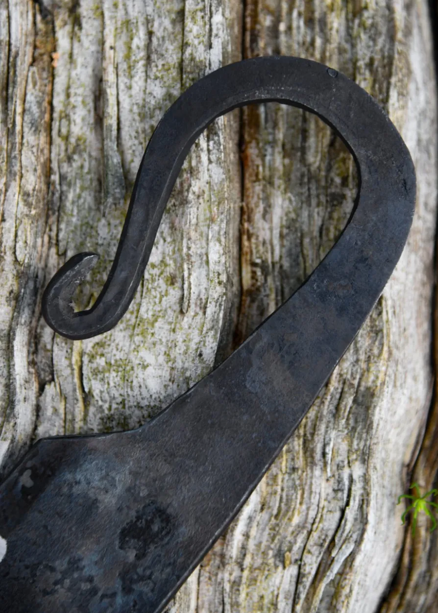 Handgeschmiedetes Wikingermesser mit Lederscheide
