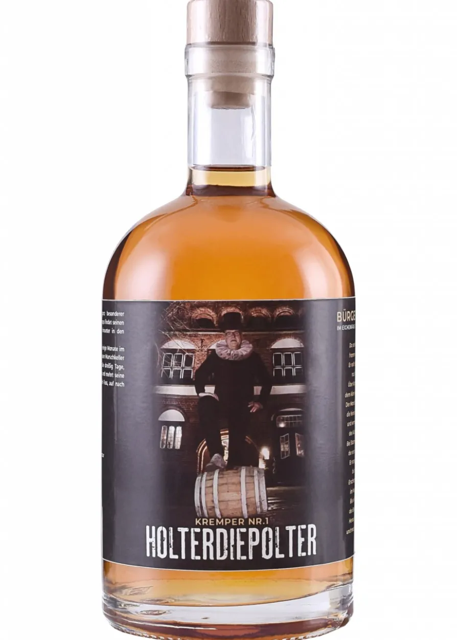 Holterdiepolter, fassgelagerter Kümmel, 35% vol. Alk., 0,5l Flasche - Holsteiner Geister