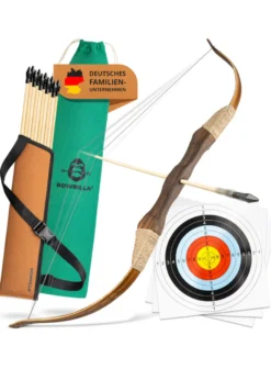 Holzbogen Set für Kinder, 16 tlg., Bogenlänge 100 cm