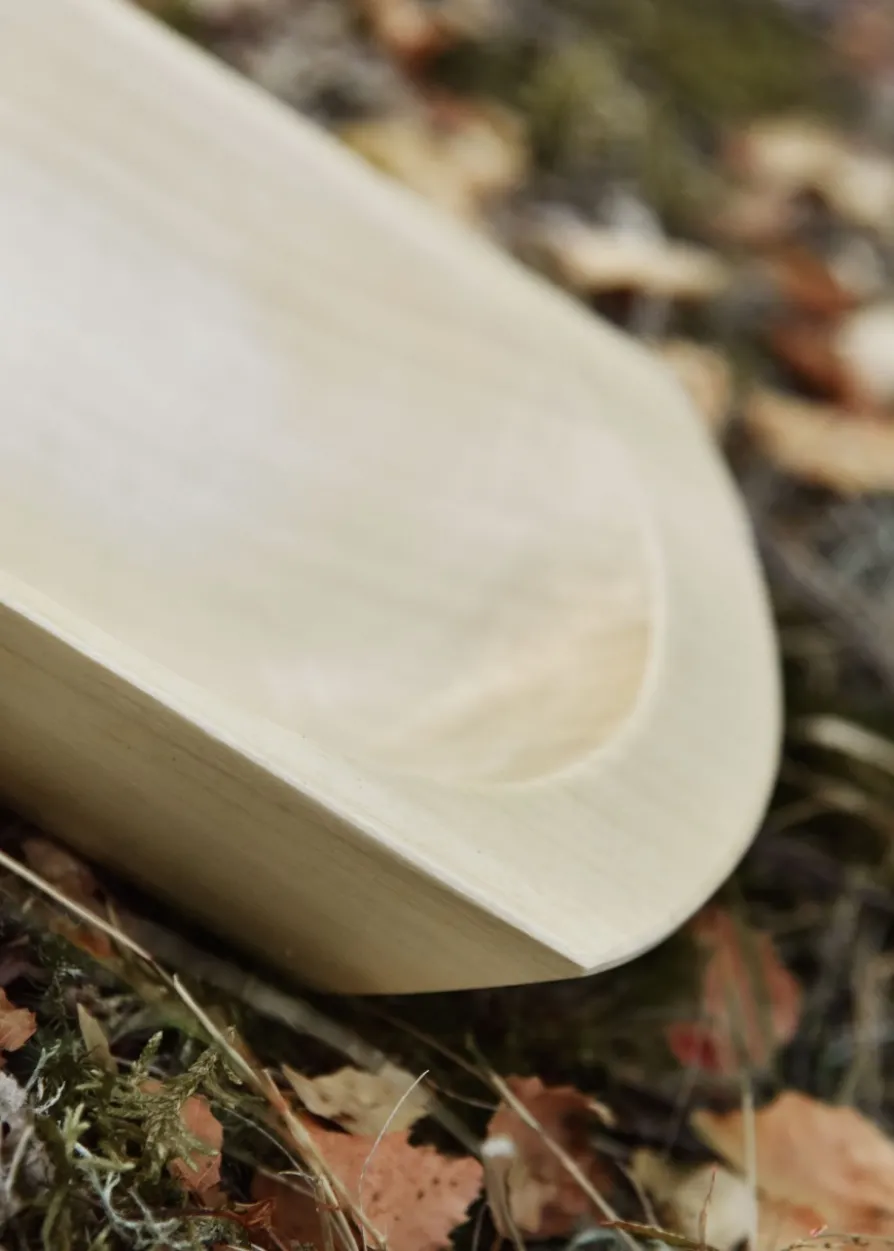 Holztrog aus Lindenholz, glatt, versiegelt, ca. 30 x 16 x 6 cm