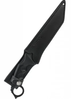 Honshu Aizu Ring Fighter Tanto mit Scheide, schwarz