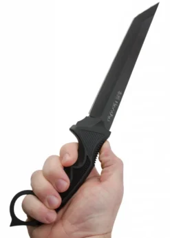 Honshu Aizu Ring Fighter Tanto mit Scheide, schwarz