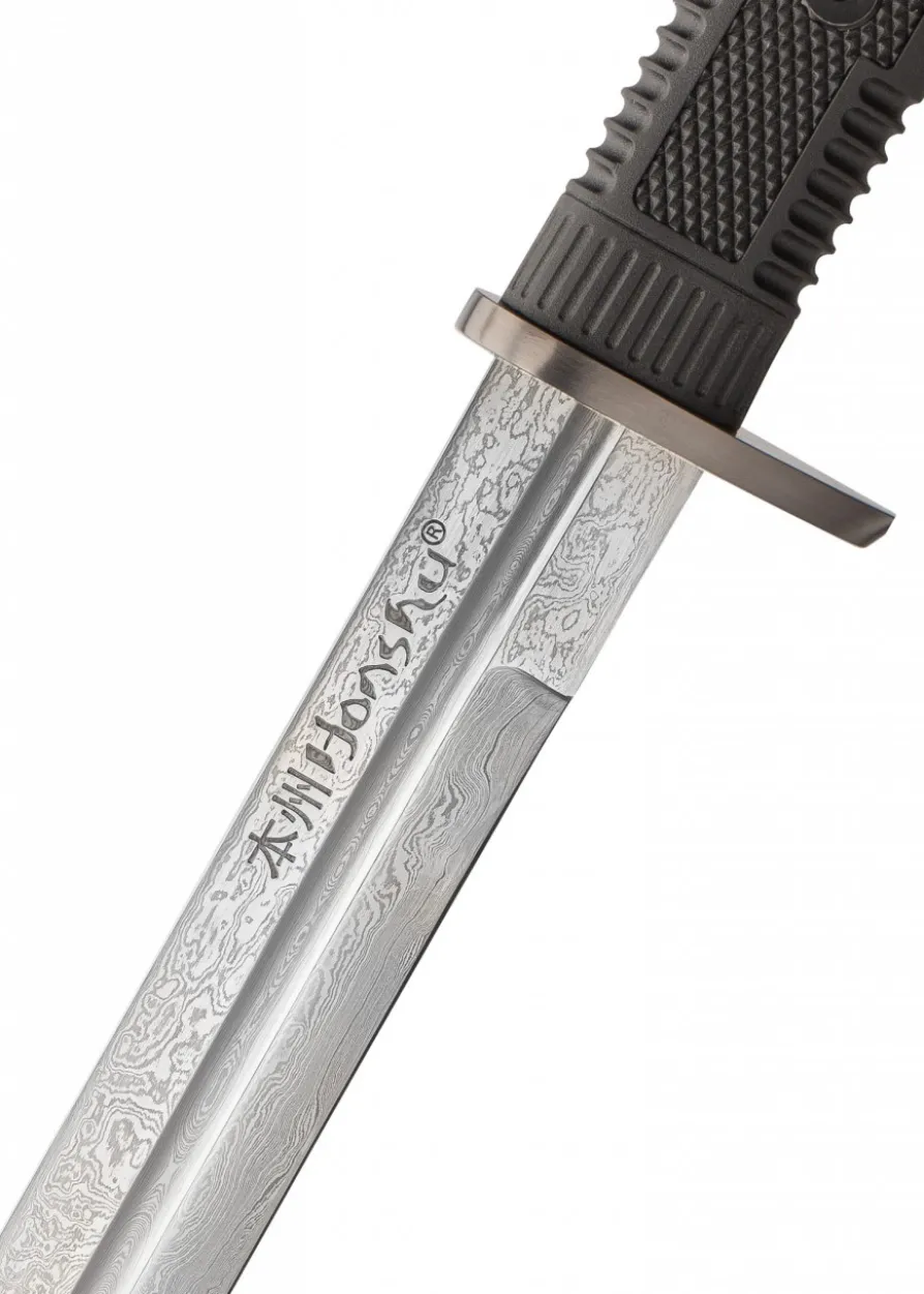 Honshu Boshin Double Edge Schwert mit Scheide, Dunkler Damast