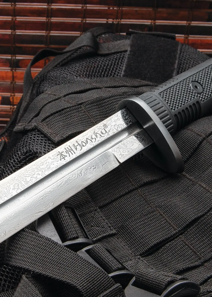 Honshu Boshin Double Edge Schwert mit Scheide, Dunkler Damast
