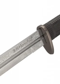 Honshu Boshin Double Edge Schwert mit Scheide, Dunkler Damast