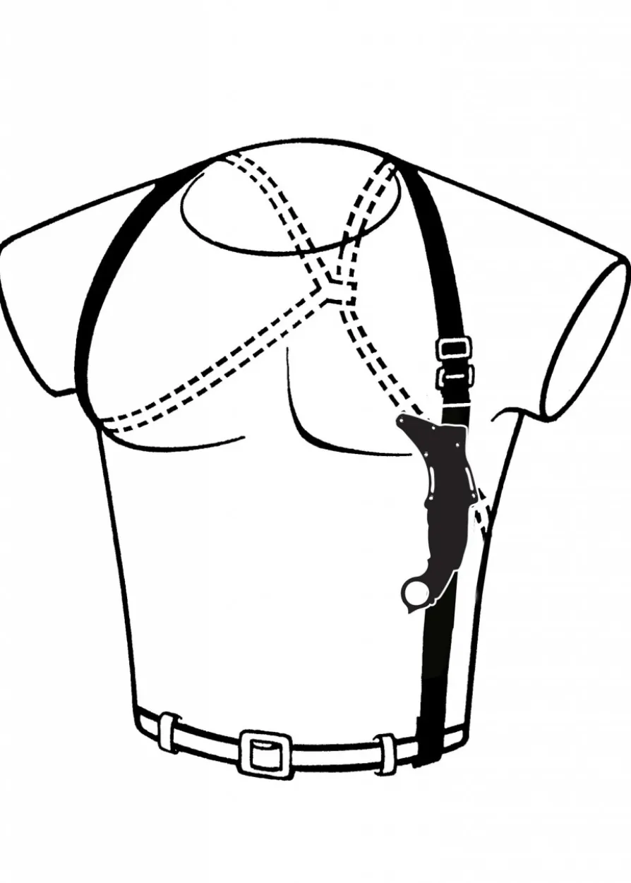 Honshu Karambit-Messer, Schwarz, mit Schultergurt
