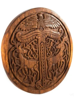 Irminsul, massive Holzscheibe