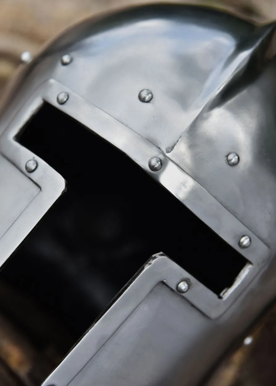 Italienischer Barbuta, ca. 1440, 2 mm Stahl
