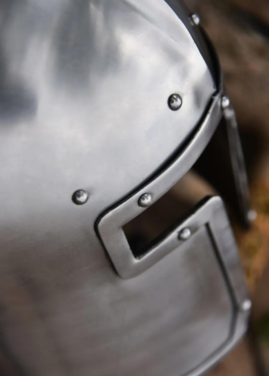 Italienischer Barbuta, ca. 1440, 2 mm Stahl