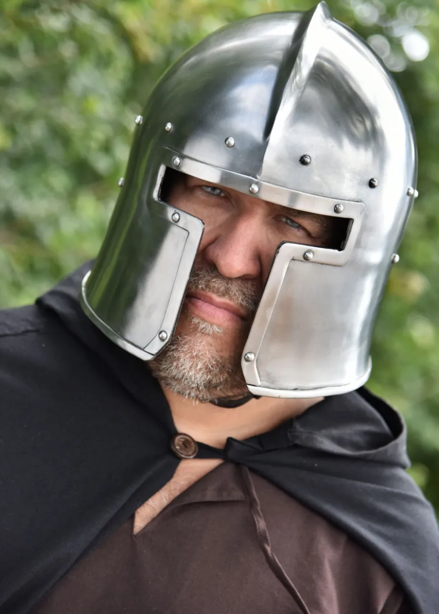 Italienischer Barbuta, ca. 1440, 2 mm Stahl
