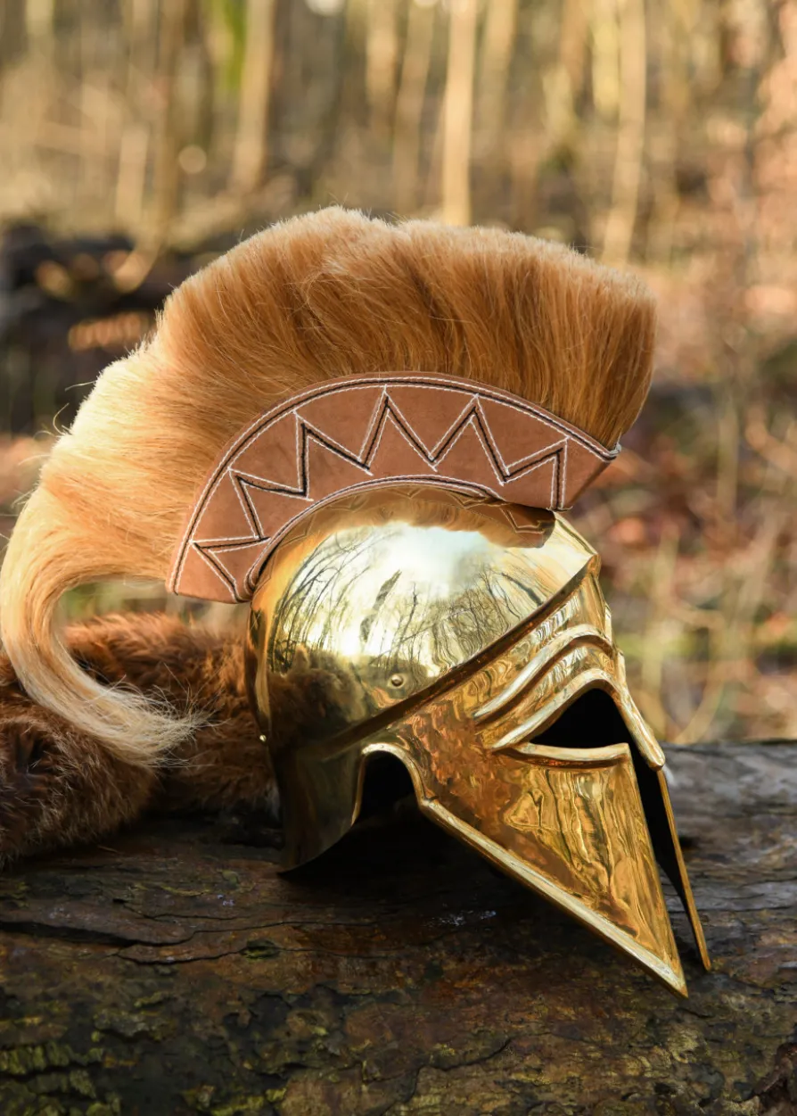 Italo-Korintherhelm mit Helmbusch, 1,3 mm Messing