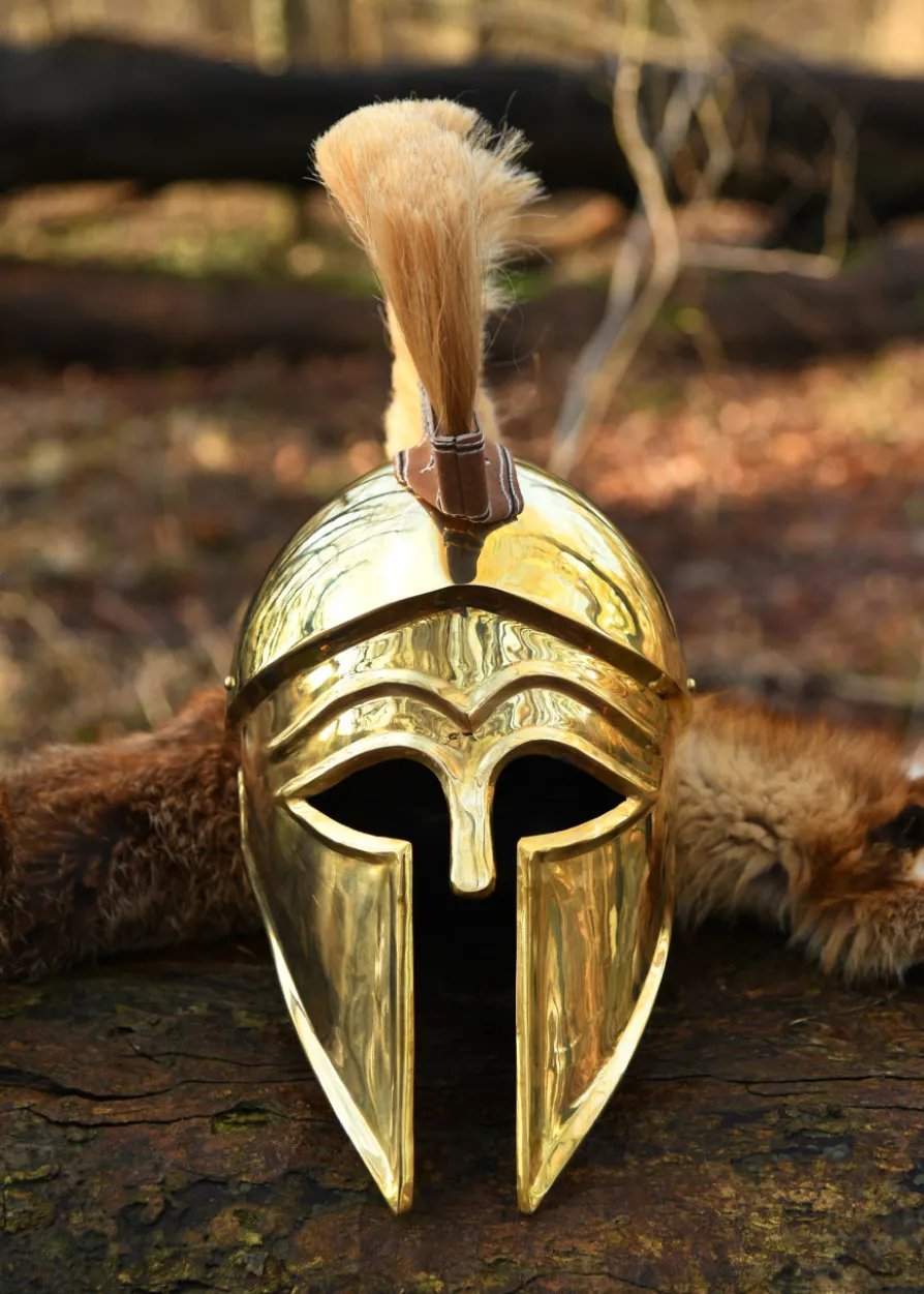 Italo-Korintherhelm mit Helmbusch, 1,3 mm Messing