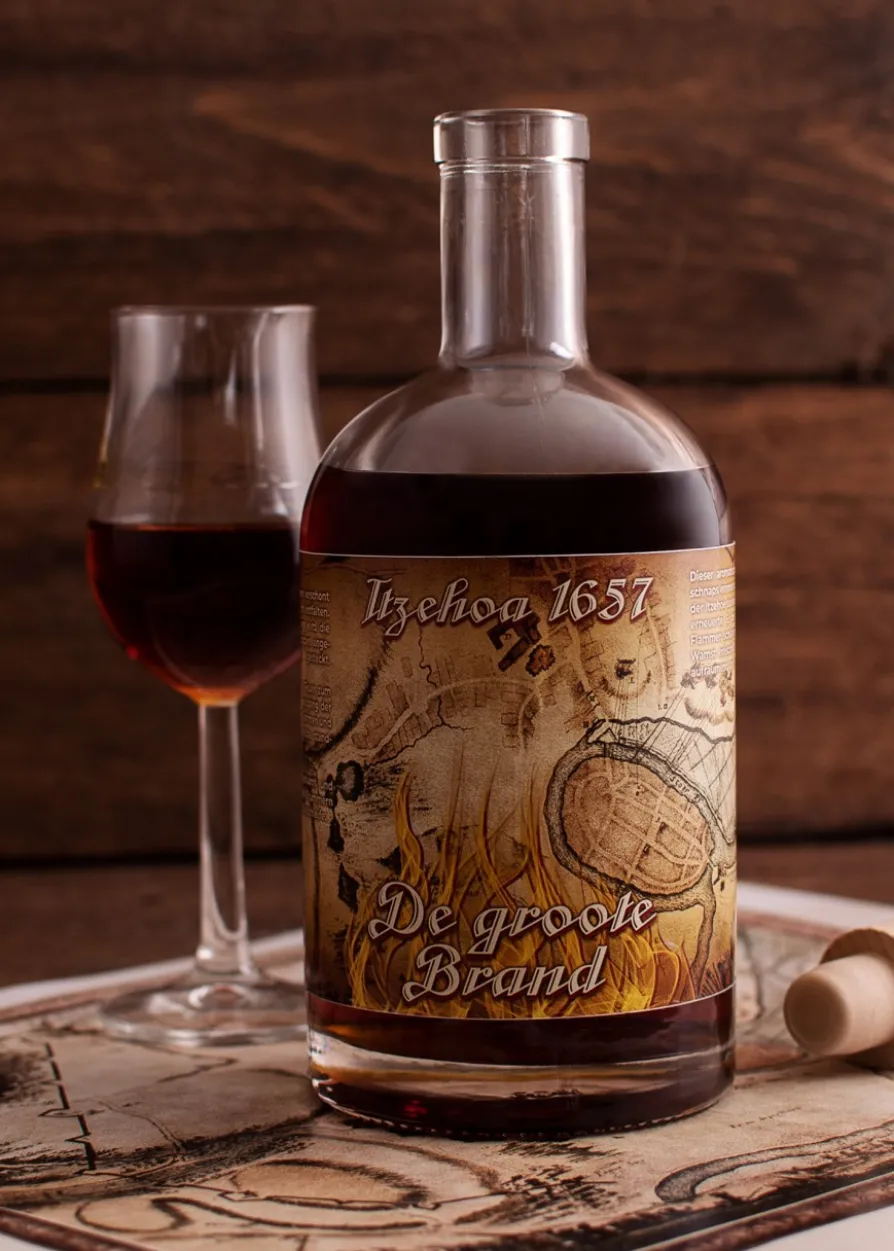 Itzehoa 1657 De groote Brand, Kräuterspirituose, 57% vol. Alk., 0,5l Flasche - Holsteiner Geister