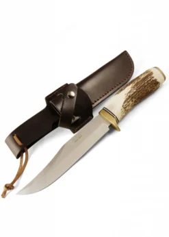 Jagdmesser mit Hirschhorngriff, Klinge 165 mm
