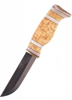 Jagdmesser mit Scheide aus Maserbirke, Wood-Jewel