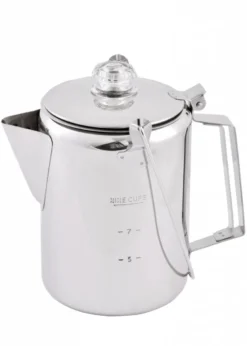 Kaffeekanne aus Edelstahl mit Perkolator
