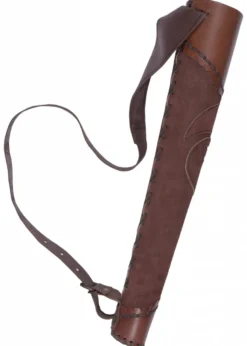 Köcher aus braunem Wildleder