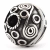 Keltische Bartperle und Lockenperle mit Spiralen aus Silber