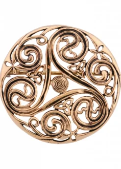 Keltische Brosche Triskele aus Bronze